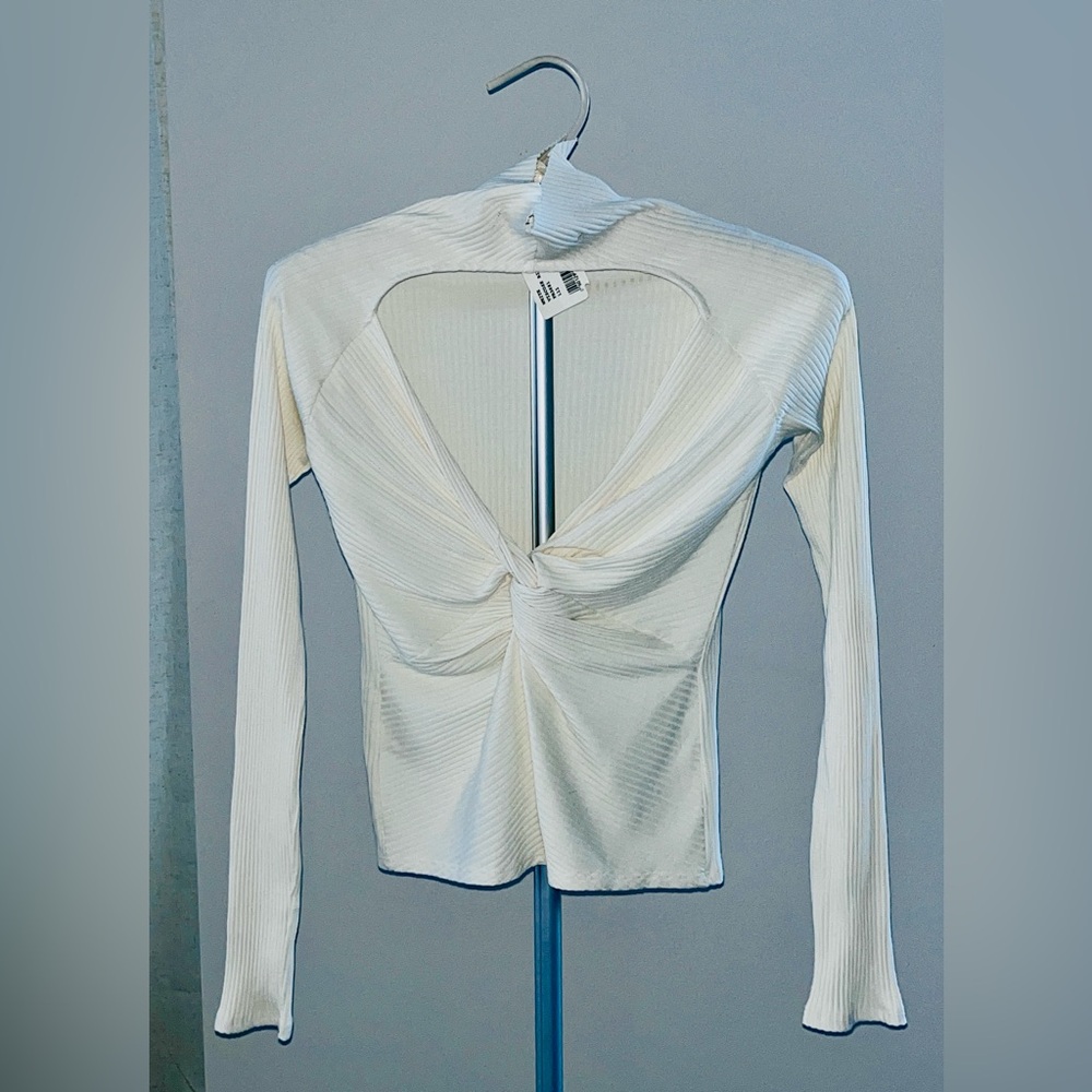 NWT Enzo Costa Open Back Ribbed Top